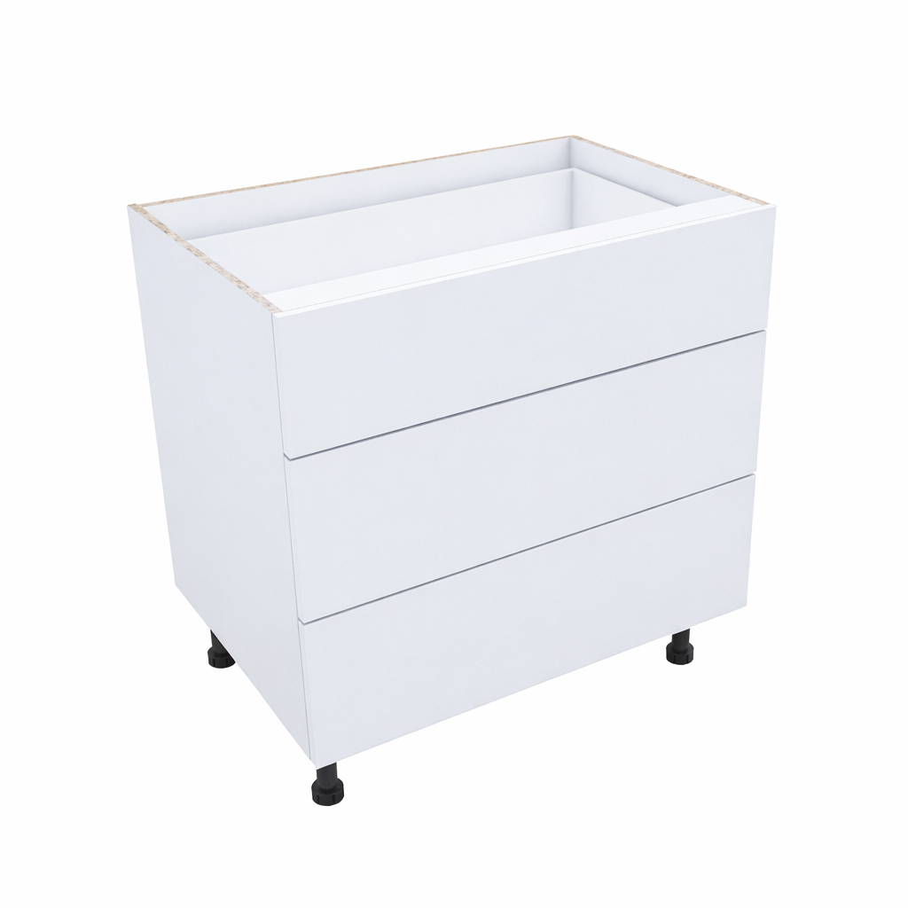White Base Cabinet X3 Drawers (2Depth & 1 Narrow) 00