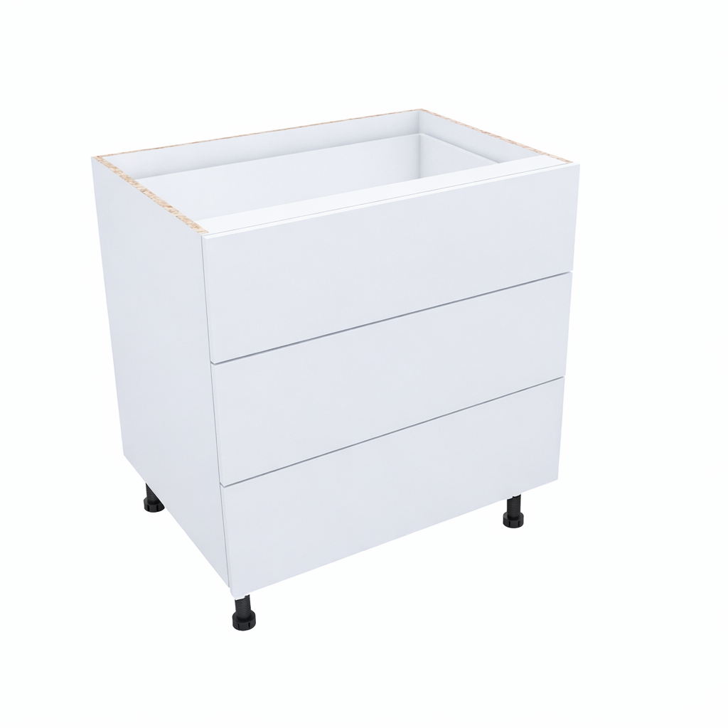 White Base Cabinet X3 Drawers (Equal Drawers) 00
